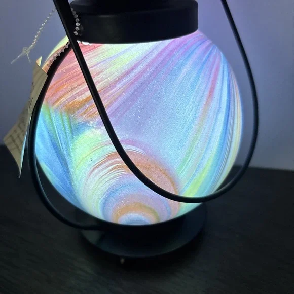 REGAL LED Lantern Battery Glass MultiColor Hanging/Tabletop YARD GARDEN DECOR - Picture 8 of 12